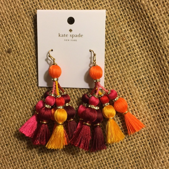 kate spade Jewelry - Kate Spade Pretty Poms tassel earrings multi